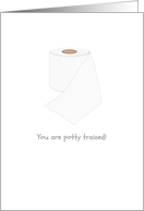 Congratulations on Being Potty Trained Baby Milestones card