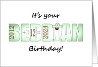 Beddian Birthday In 2024 Born in 2012 and 12 Years Old card
