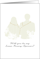Be My Lasso Rosary Sponsor Rosary Around Bride and Groom card