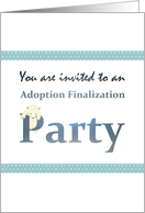 Adoption Finalization Party Invitation Cute Baby Polar Bear Climbing card