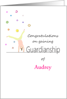 Congratulations On Gaining Guardianship Girl Cartwheeling card