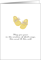 Baby’s Dedication Day Cute Pair Of Baby Shoes card