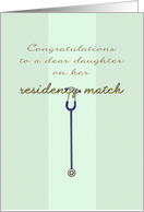 Congratulate Daughter on Medical Residency Match Stethoscope card
