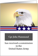 Customizable Announcement Of Army Commissioning card