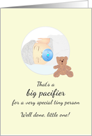 Baby Preemie’s 1st Pacifier Infant Sucking Contentedly On Pacifier card