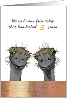 Custom Friendship Anniversary Two Emus Side By Side card
