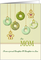 Birthday Mom from Daughter and Daughter in Law Pretty Lockets card