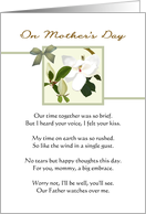 From Angel Baby in Heaven for Mom on Mother’s Day Magnolia Bloom card