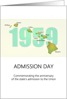 Commemorating Hawaii Admission Day Hawaii State card
