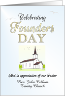 Celebrating Founders Day Appreciation of Pastor Custom card