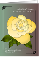 Announcement of Passing of Loved One Custom Name and Dates card