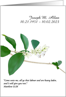 Announcement of Passing of Loved One, Custom Name and Dates card