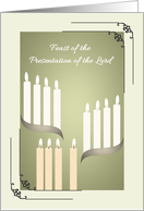 Feast of the Presentation of the Lord Lit Candles Psalm 24:7 card