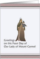 Feast Day of Our Lady of Mount Carmel card