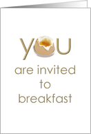 Breakfast Invitation Soft Boiled Egg card