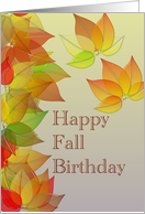 Fall Birthday Beautiful Autumn Leaves card