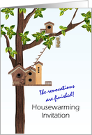 Housewarming Invitation All Renovated Luxury Birdhouse card