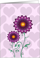 I’m Sorry, Apology - Purple Flowers and Hearts card