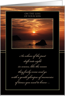Sympathy Loss of Son ~ Sunset Over the Ocean card