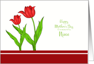 Mother’s Day for Niece - Red Tulips card
