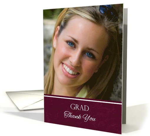 Thank You for the Graduation Gift Custom Photo card (1064971)