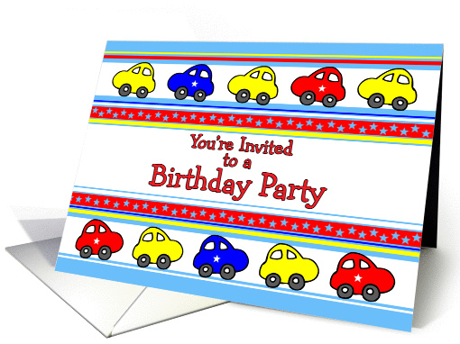 Cars and Stars Birthday Party Invitation card (1091164)