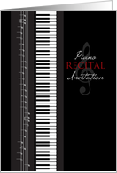 Piano Recital Invitation Musical Notes card