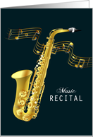 Saxophone Recital Invitation card