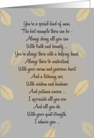 Dad Birthday ~ Falling Leaves Poetry card