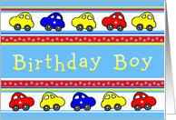 Birthday Boy Cars and Stars card