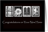 Congratulations on Your New Home - Alphabet Art card