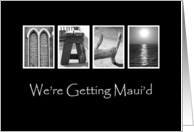 Maui Destination Wedding - Alphabet Art card
