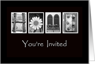 Housewarming Invitation - Alphabet Art card
