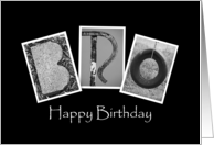 Bro - Happy Birthday - Alphabet Art card