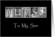 Son - Nurses Day - Alphabet Art card