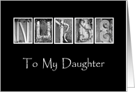 Daughter - Nurses Day - Alphabet Art card