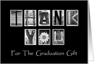 Graduation Thank You - Alphabet Art card