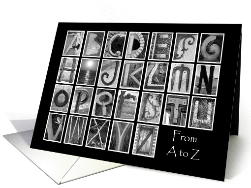Teacher Thank You - A to Z - Alphabet Art card (946617)