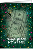 Some Green for a Teen Money Birthday Card