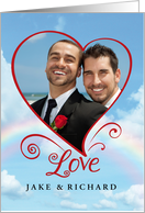 Gay Civil Union Announcement - Love is in the Air card