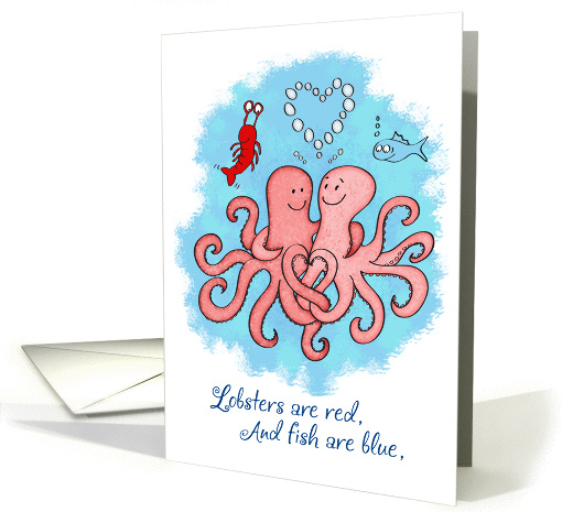 Funny Valentines Day-Octopus-Illustration card (894061)