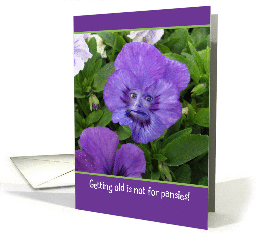Funny-Pansy-With-Face-Birthday card (913230)