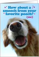 Funny Smooch from Pooch Golden Retriever Birthday Card
