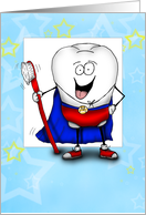 Super Tooth Congratulations on First Lost Tooth card