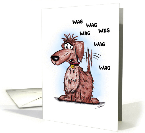 Very Thankful Cartoon Dog Thank You card (1311800)
