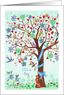 Congratulations - Its a boy - tree card