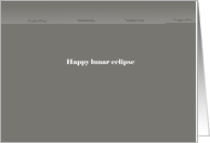 Happy lunar eclipse card