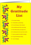 Happy Anniversary, Gratitude List, card