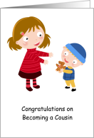 Congratulations on Becoming a Cousin, Cute Illustration card