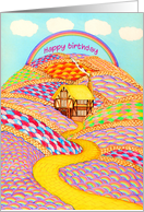 Happy Birthday Rainbow Cottage card